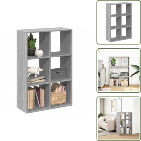 Organizzazione spazio - vidaXL Libreria Divisorio Grigio Sonoma 69,5x29x103,5cm in Truciolato - Divisorio casa