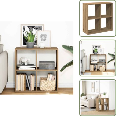 Organizzazione spazio - vidaXL Libreria Divisorio Rovere Artigianale 69,5x29x69,5cm Truciolato - Divisorio