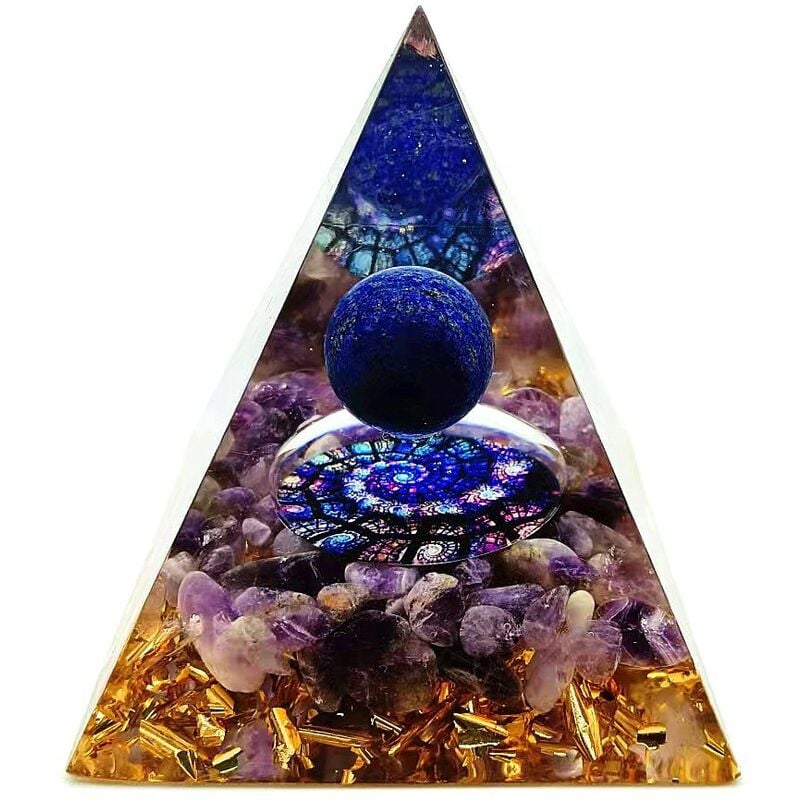 Tlily - Orgonite Pyramide Moule AméThyste PéRidot GuéRison Cristal éNergie Pyramide emf Protection MéDitation Outil DéCor à la