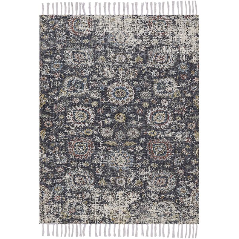 Beliani - Oriental Distressed Area Rug Living Room Tassels Multicolour 140 X 200 Cm Armutalan