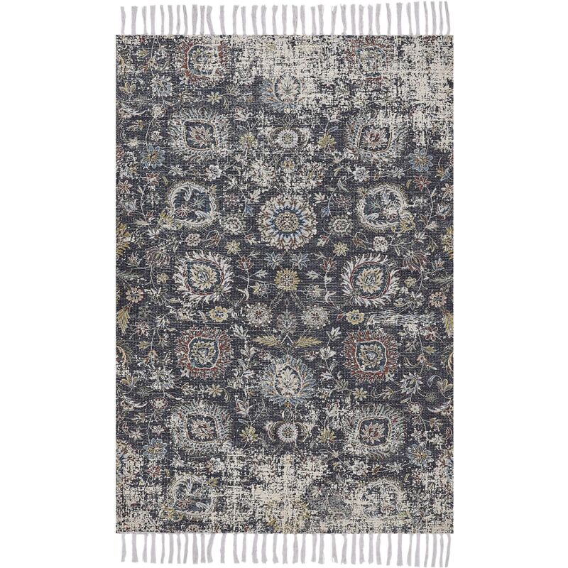 Beliani - Oriental Distressed Area Rug Living Room Tassels Multicolour 150 X 230 Cm Armutalan