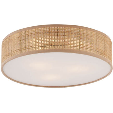 Oriental Rattan Ceiling Light 38cm - Trammy