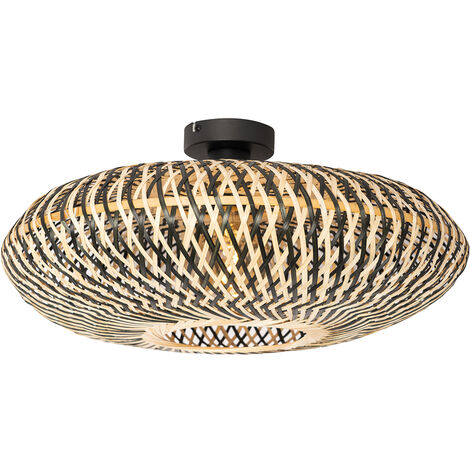 Orientalische Deckenlampe schwarzer Bambus 50 cm - Ostrava