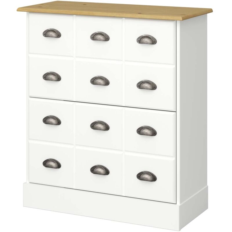 Ebuy24 - Orienty meuble à chaussures 2 claquement de portes blanc.