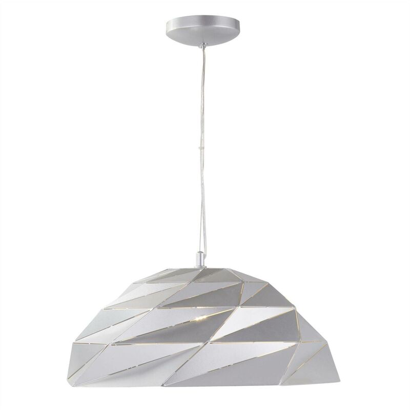 Searchlight Origami - 1 Light Dome Pendant Silver, E27