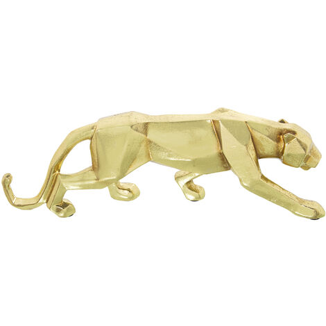 ORIGAMI GOLDEN PANTHER HARZFIGUR 44X7X14CMfür alle Stile, um dem Zuhause eine Note zu verleihen