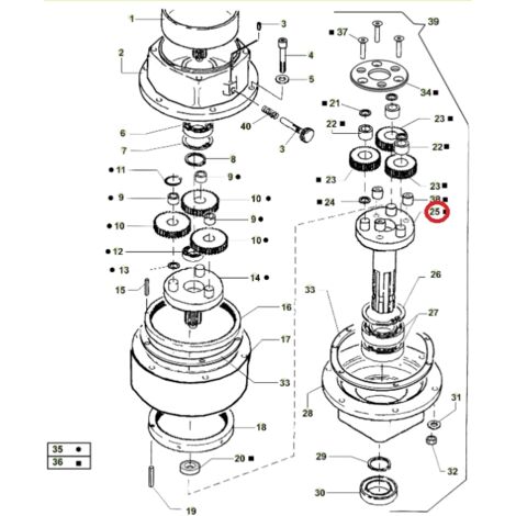 ORIGINAL ACTIVE t143 - t152 foreuse deuxième étage support 022765
