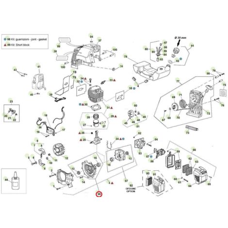 ORIGINAL ACTIVE volant moteur carter débroussailleuse 4.5 - 5.5 t143 023006