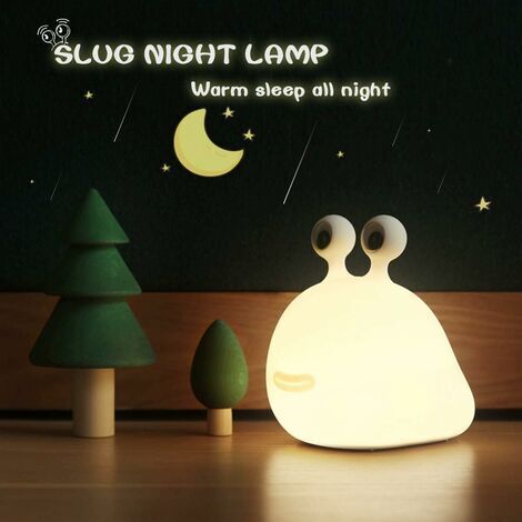 Original authentique Slug Night Light, Nursery calmar Light, silicone Night Light for Breastfeeding, Cute Children's bedside Light, Bedroom Soft Night Light with touch Sensor