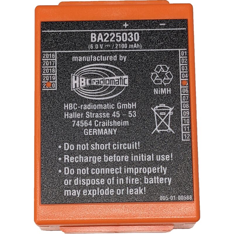 HBC - original batterie BA225031 6V 2100mah