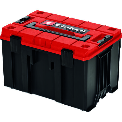 Original Einhell E-Case M Systemkoffer (max. 90 kg, universelle Aufbewahrung und Transport von Zubehör und Werkzeug, stapelbar, verknüpfbar)