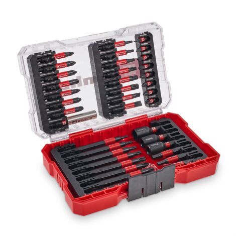 Original Einhell M-CASE 38-tlg. Impact-Bit-Set (25-mm-Bits, 50-mm-Bits, 90-mm-Bits, Sechskantstecknüsse, 60-mm-Bithalter inkl. Aufbewahrungsbox)