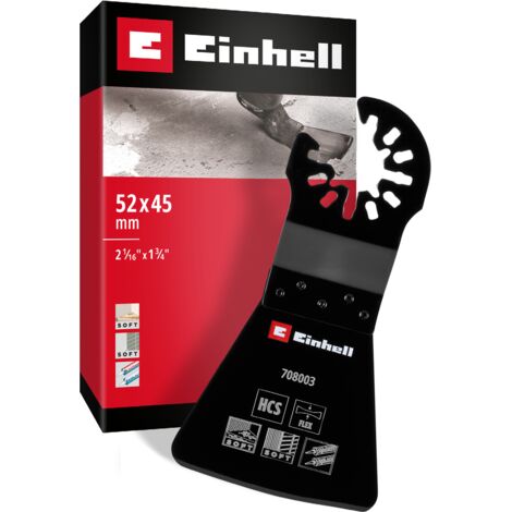 Original Einhell Schaber Flexibel 52mm (Langlebiger Kohlenstoffstahl, Open Back Schnellwechselfunktion, Geeignet für Multitools)