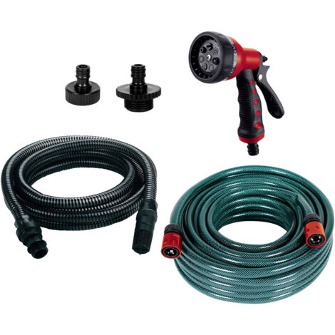 Original Einhell Zubehör-Set Saug- & Druck (OFP) (Pumpen-Zubehör, saug- & druckseitiges Zubehör-Set, inkl. Schlauch, 2x Adapter, Gartenbrause & 3-tlg. Ansauggarnitur)