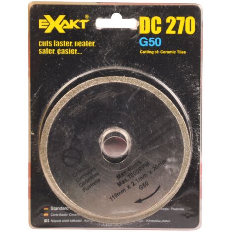 Original Ersatzsägeblatt Sägeblatt Handkreissäge Exakt DC270 Kreissäge Holz Alu - G50 für Fliesen