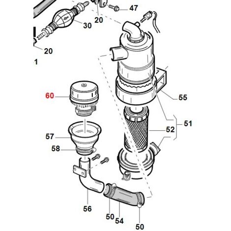 ORIGINAL GIANNI FERRARI Zyklon-Luftvorfilter für Profimaschine Motor