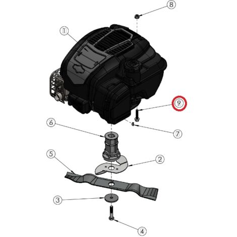 ORIGINAL GRIN vis moteur tondeuse hm37 - hm46 - bm37-82v PRT-0252