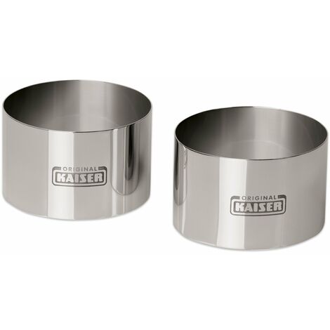 ORIGINAL KAISER 645759 Anelli per dessert e vivande, set da 2, ø 8 cm, altezza 5 cm