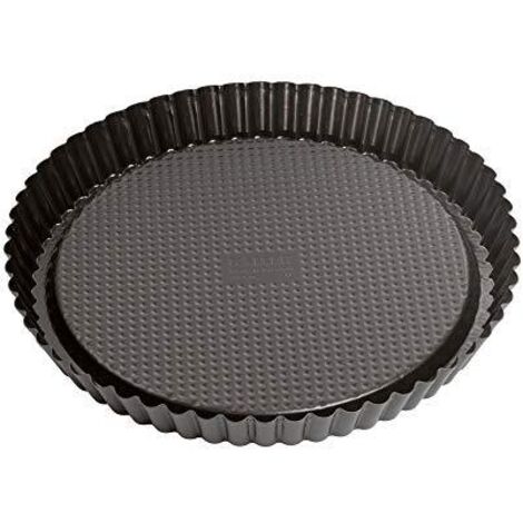 Original Kaiser Teglia classica con base per frutta da 28 cm, teglia da forno antiaderente, teglia da forno con bordo ondulato, doratura uniforme, nera