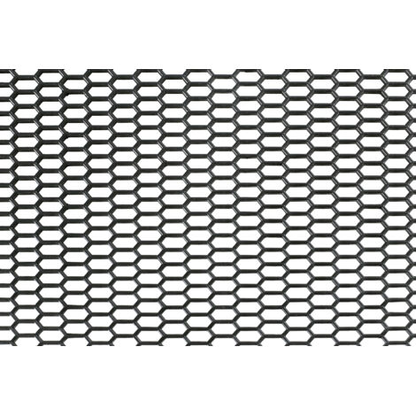 Original-Look, griglia aerazione in PP - Esagono fine 8x18 mm - 120x40 cm - Nero