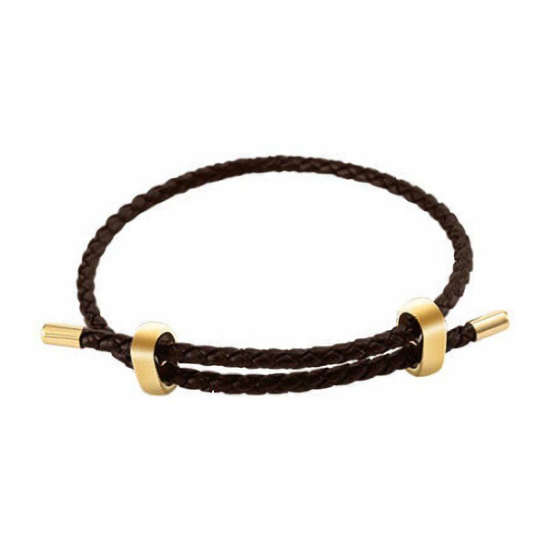 

Original Wild cuero genuino cuerda cuerda pulsera 25 cm 44 cm hombres mujeres pulsera banda,Marron, 25cm - Luckyme