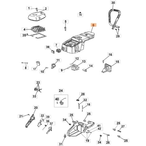 ORIGINAL OLEOMAC 50020116R GS630 capot moteur tronçonneuse