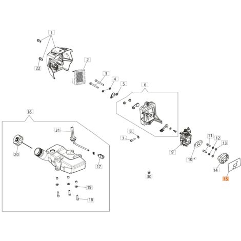 ORIGINAL OLEOMAC débroussailleuse BCH250S -PPH250 61460052R