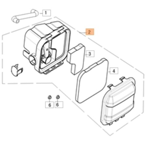 ORIGINAL OLEOMAC moteur K450 tondeuse G 44 PK COMFORT ensemble filtre à air