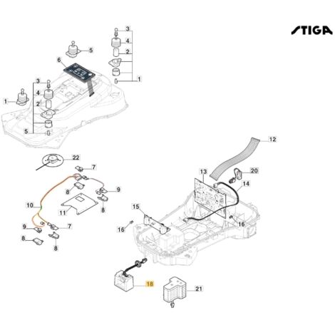 ORIGINAL STIGA a3000 rtk robot tondeuse kit de contact 381394806/0