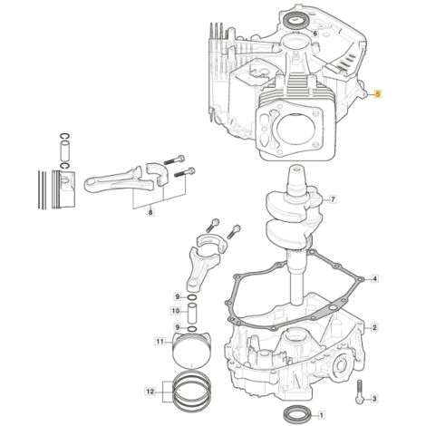 ORIGINAL STIGA cylindre moteur TRE 586V tracteur de pelouse 118551628/0