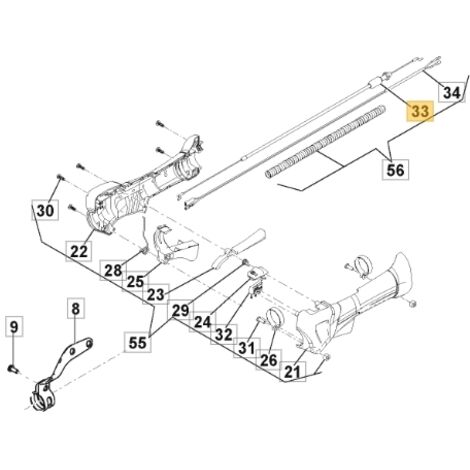 ORIGINAL STIGA Freischneider-Beschleunigerkabel ABR32 - ABR42 118803985/0