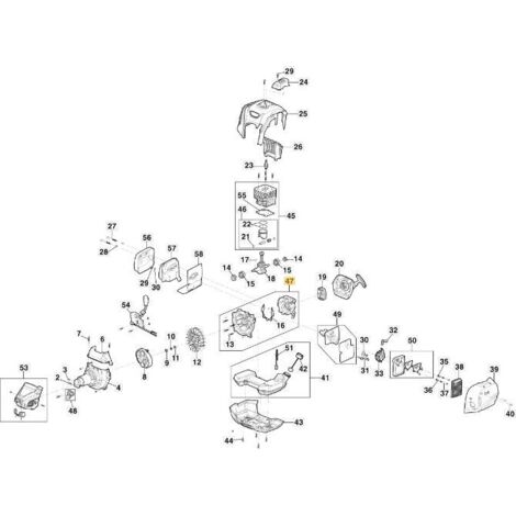 ORIGINAL STIGA SBC 636 MOTORKURBELGEHÄUSE-KIT – 118805197/0