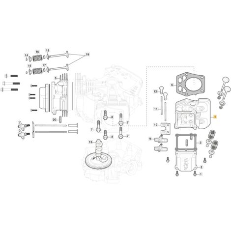 ORIGINAL STIGA Zylinderkopfmotor TRE 635V Rasentraktor 118551546/0