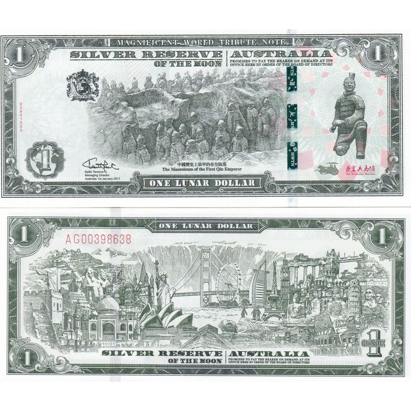 Original terracotta Warriors One Lunar Dollar