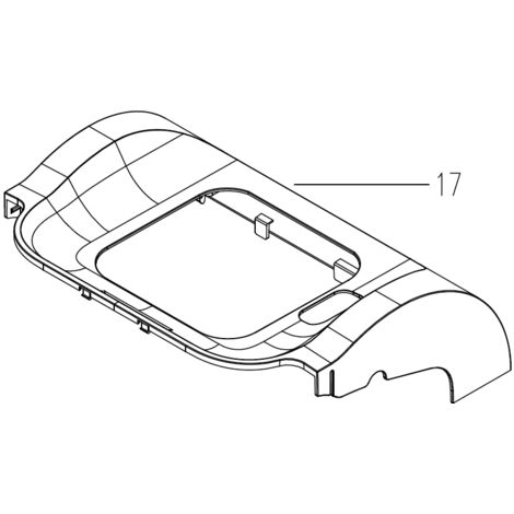 ORIGINAL WORX robot tondeuse protection arrière WR167E