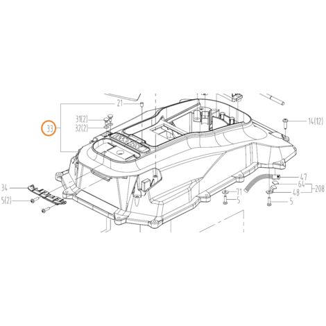 ORIGINAL WORX robot tondeuse WG794E capot de protection supérieur