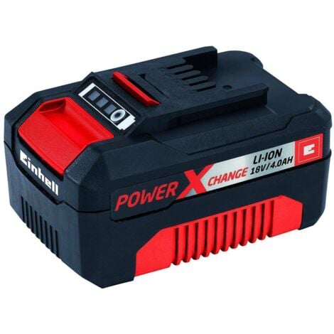 Originale Batteria Einhell 18V 4,0 Ah Power X-Change (18V, per tutti gli utensili PXC, indicatore del livello di carica, sistema di gestione della batteria, cicli di carica adattati alla situazione)