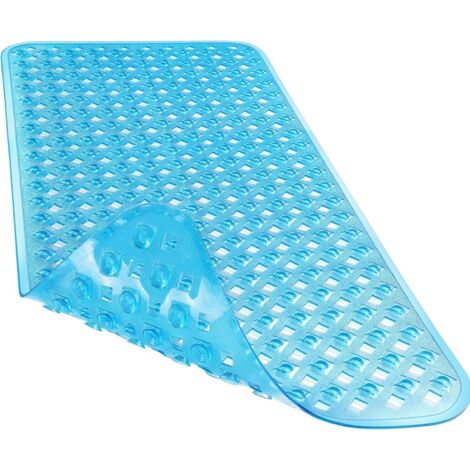 Originale rutschfeste Badematte, Duschmatte mit Saugnapf und Abflussloch, maschinenwaschbar, BPA-frei, latexfrei, phthalatfrei, 1 Stück (88 x 40 cm, hellblau)