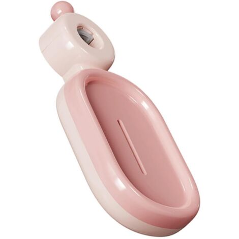 Originale Seifenschale mit Abflussloch, einfache Montage, Wandbefestigung an der Duschstange, schneller Wasserablauf, kompatibel mit Rohren mit 20–25 mm Durchmesser – rosa
