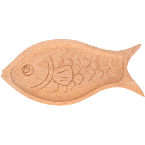 Originaler hölzerner Teller in Fischform für Obst, Desserts oder Süßigkeiten