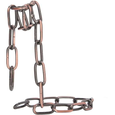 Originaler schwebender Weinflaschenhalter mit Stahlkette, hängender Flaschenständer im Bronze-Stil