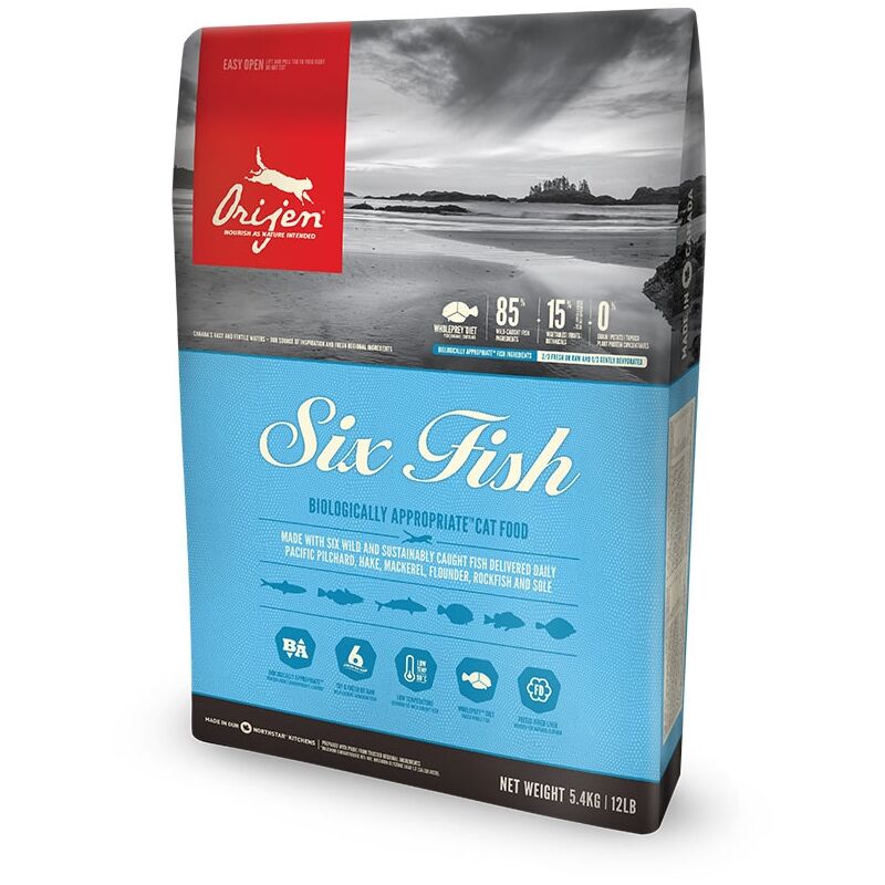 SIX FISH CROQUETTE POUR CHAT 340 G ADULTE POISSON (84800501) - Orijen