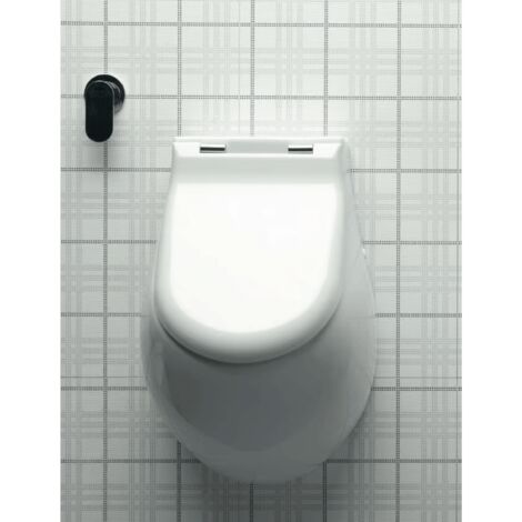 Orinatoio Sospeso Con Scarico a Parete Azzurra Ceramica "Nuvola" Bianco Lucido