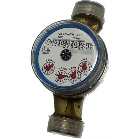 Orion – Compteur d'eau froide standard 130 1' – Filetage plomberie – Pression maximale 16 bars – Débit précis pour installations domestiques