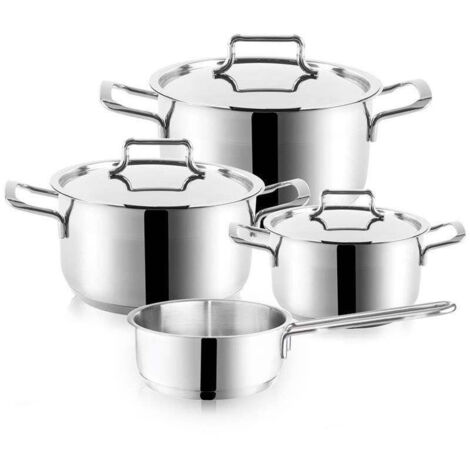 Orion Ensemble de casseroles 7 pièces argenté acier inoxydable