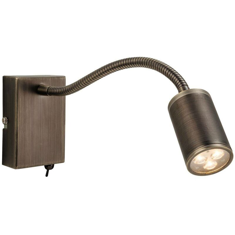 Firstlight Orion - LED 3 Light Flexi Indoor Wall Spotlight (Switched) Bronze
