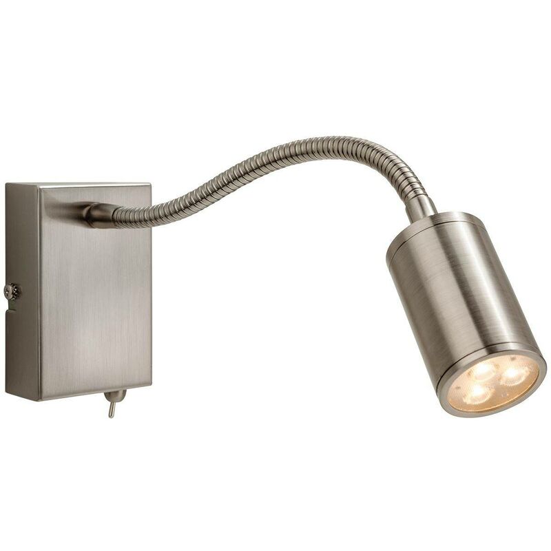 Firstlight Orion - LED 3 Light Flexi Indoor Wall Spotlight (Switched) Brushed Steel