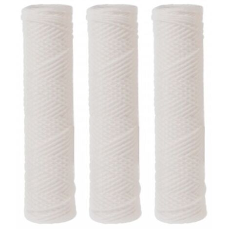 Orion – Lot de 3 cartouches filtrantes 10µ pour filtration eau – Protège adoucisseur et osmoseur – Débit 1500 L/h – Polypropylène alimentaire
