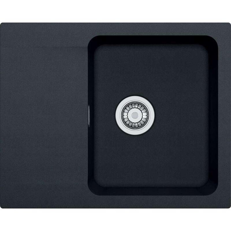 Franke Orion Évier avec égouttoir réversible OID (611-62), Tectonite, 62x50cm, Noir (OID611-62C)