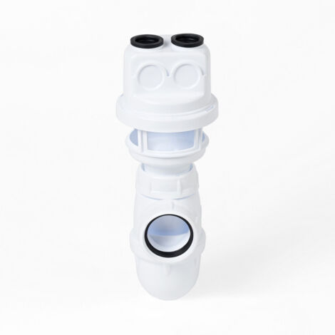 Orion – Siphon de lavabo en polypropylène – Garde d'air intégré – Joint d'étanchéité fourni – Évacuation des eaux usées